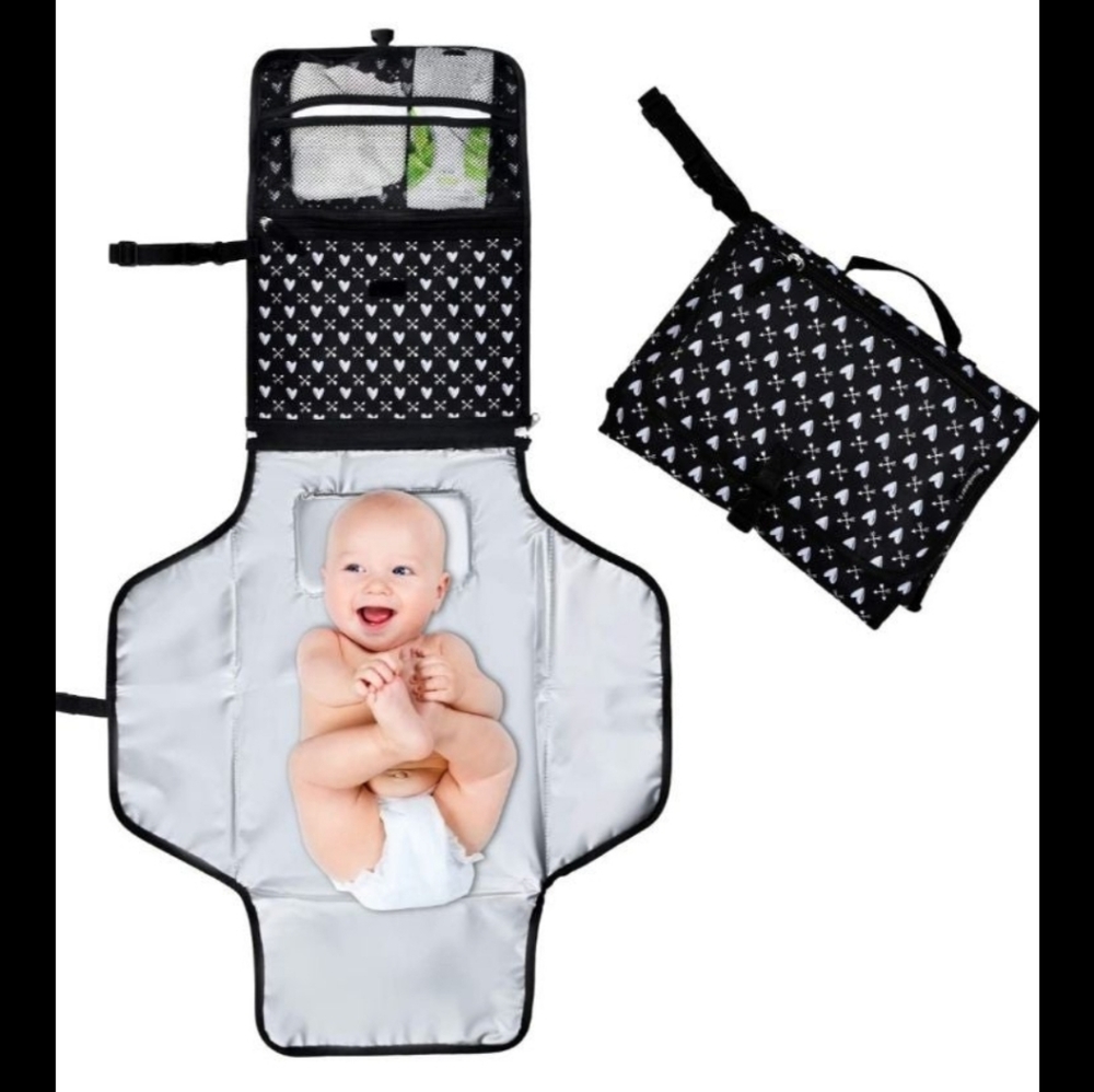 Portable baby changing diaper pad